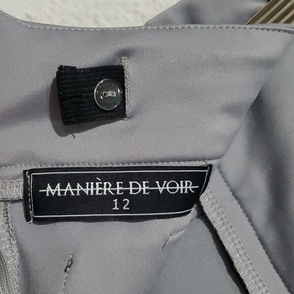 Maniere De Voir Stylish Silver Gorpcore Pants with Cargo Pockets Size 4 - Picture 9 of 16